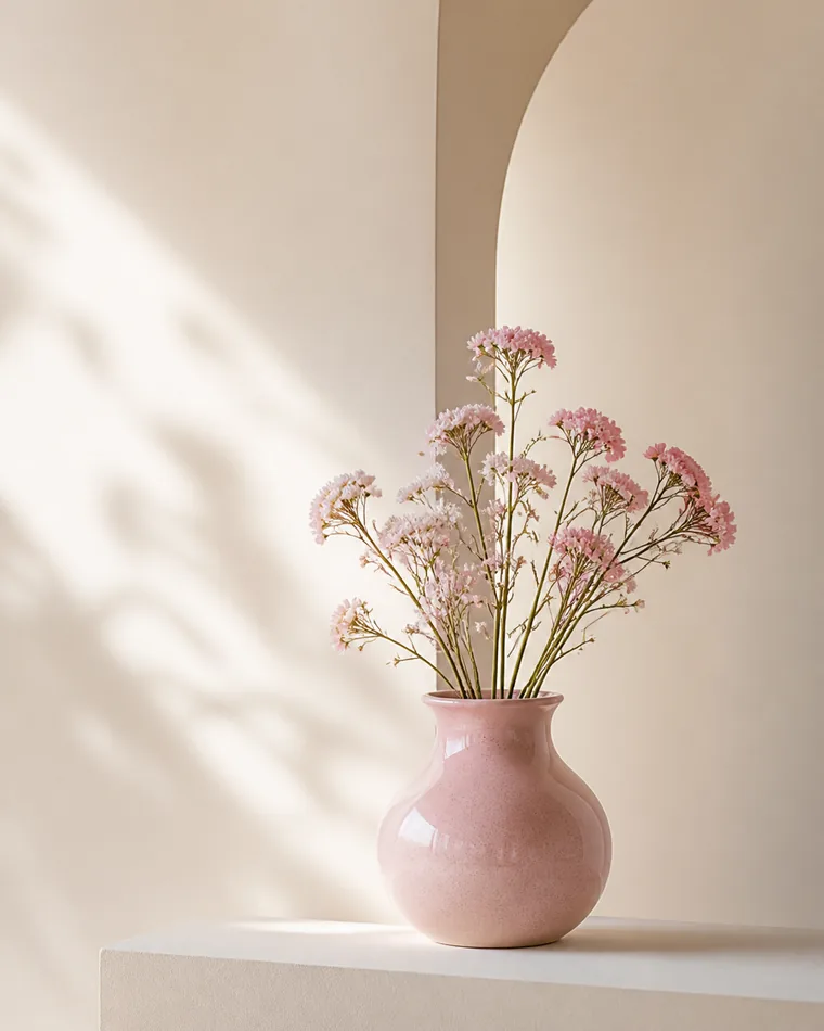 Florero en un ambiente cálido y tranquilo para el cuidado a domicilio